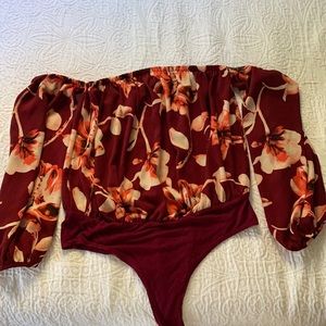 Off the shoulder body suit